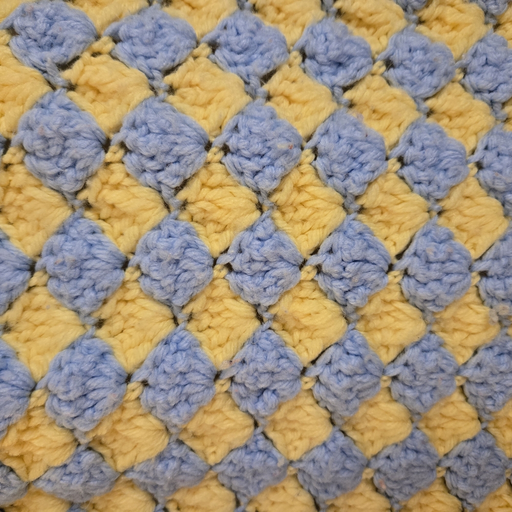 Light Blue and Yellow Geometric Throw r Baby Blanket Awesome LOOK 💛💙💛